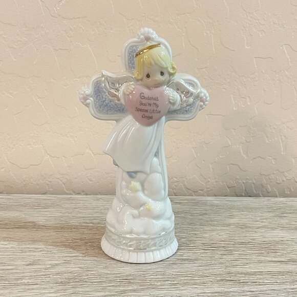 Precious Moments Godchild Cross You're My Special Little Angel Statue Figurine - Picture 1 of 7